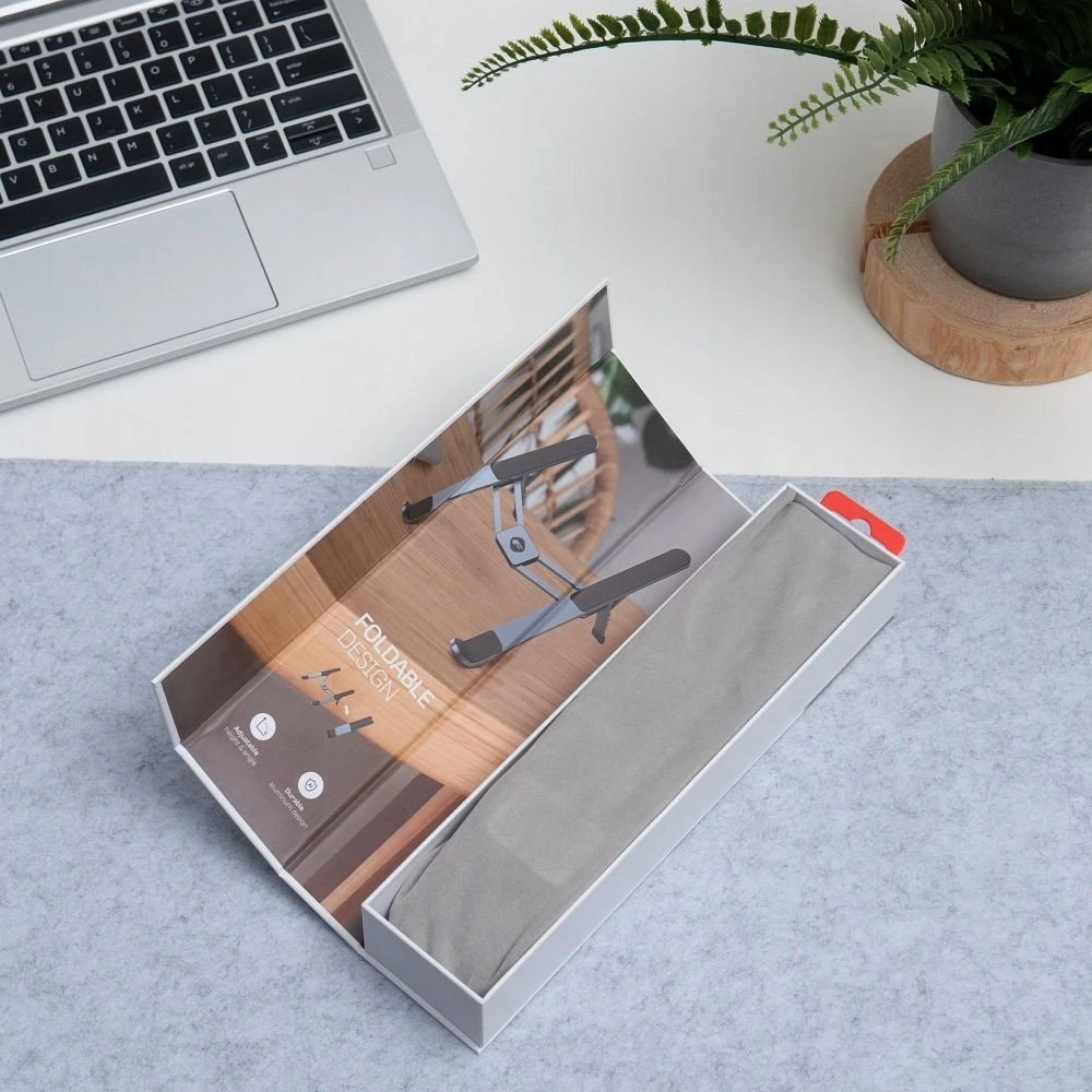 Desk holder for laptop / tablet foldable Forcell F-Grip Fold Stand H Pro pilka