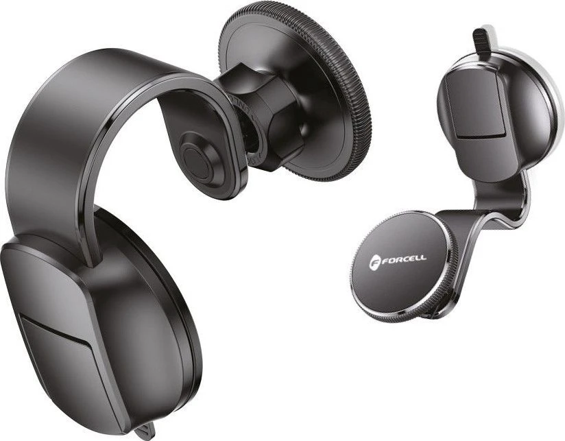 Magnetinis automobilio telefono laikiklis, suderinamas su „Magsafe Forcell F-Grip MagFlex“ priekiniam stiklui / prietaisų skydeliui, juodas