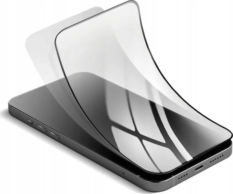 Hibridinis stiklas iPhone 13 PRO MAX / 14 PLUS Forcell Flexible 5D juodas