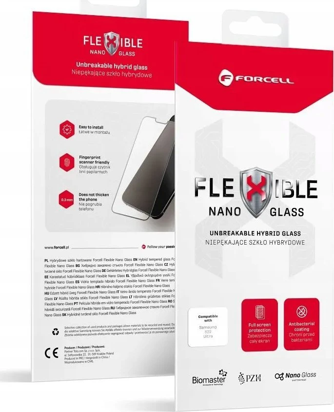 Hibridinis stiklas, skirtas „iPhone 12 PRO MAX Forcell Flexible Nano Glass“
