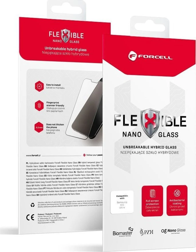 „Forcell Flexible Nano Glass“ skirtas „Samsung Galaxy A22 5G“.