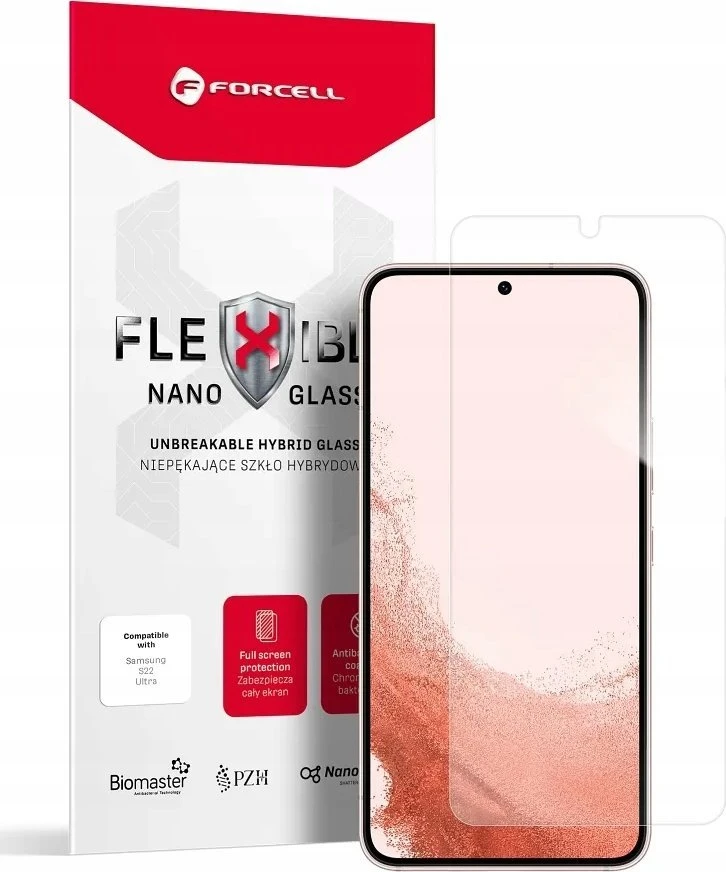 „Forcell Flexible Nano Glass“ skirtas „Samsung Galaxy S23“.