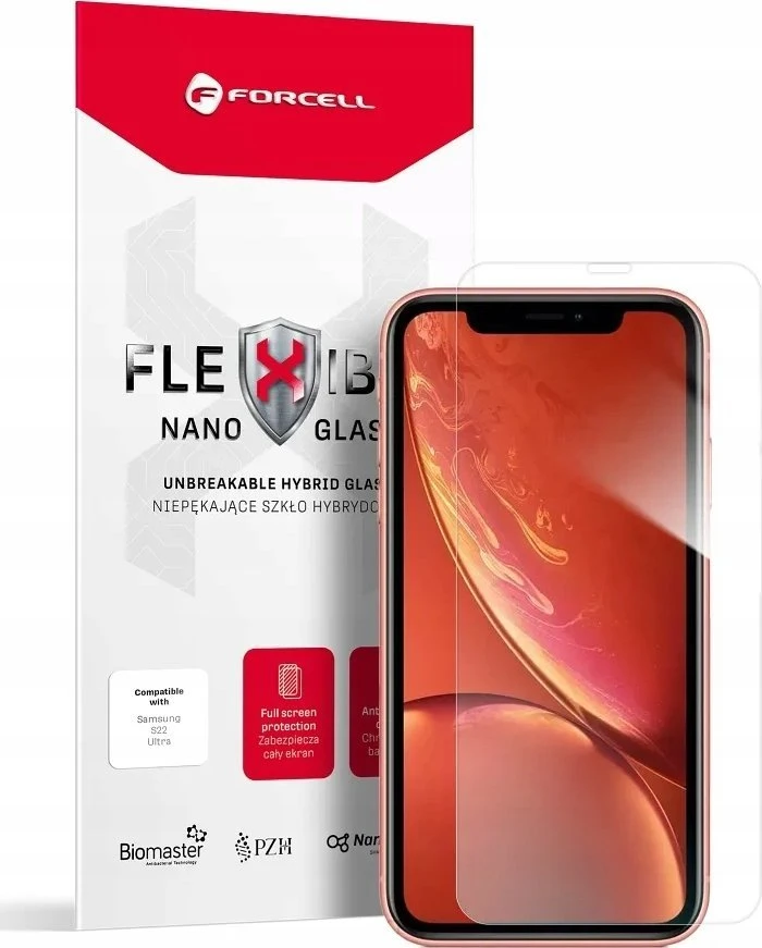 Hibridinis stiklas, skirtas „iPhone XR“ / 11 „Forcell Flexible Nano Glass“