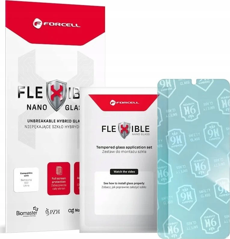 „Forcell Flexible Nano Glass“ skirtas „Samsung Galaxy S23“.