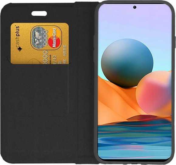 Dėklas Forcell Oem LUNA Book Carbon skirtas Xiaomi Redmi Note 11 Pro / 11 Pro 5G juodos spalvos