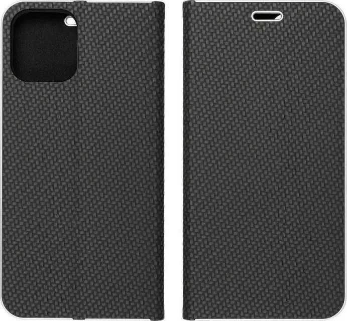 Dėklas Forcell Oem LUNA Book Carbon skirtas Xiaomi Redmi Note 11 Pro / 11 Pro 5G juodos spalvos