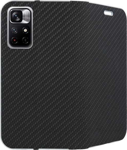 Dėklas Forcell Oem LUNA Book Carbon skirtas Xiaomi Redmi Note 11 Pro / 11 Pro 5G juodos spalvos
