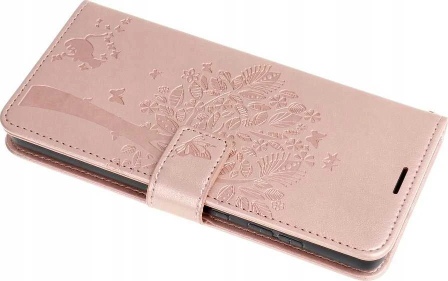 Forcell Oem MEZZO Book dėklas skirtas Samsung Galaxy S22 Ultra medžio rose auksinis