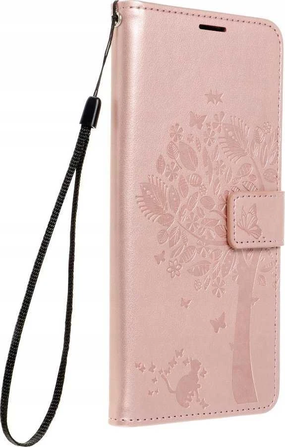 Forcell Oem MEZZO Book dėklas skirtas Samsung Galaxy S22 Ultra medžio rose auksinis