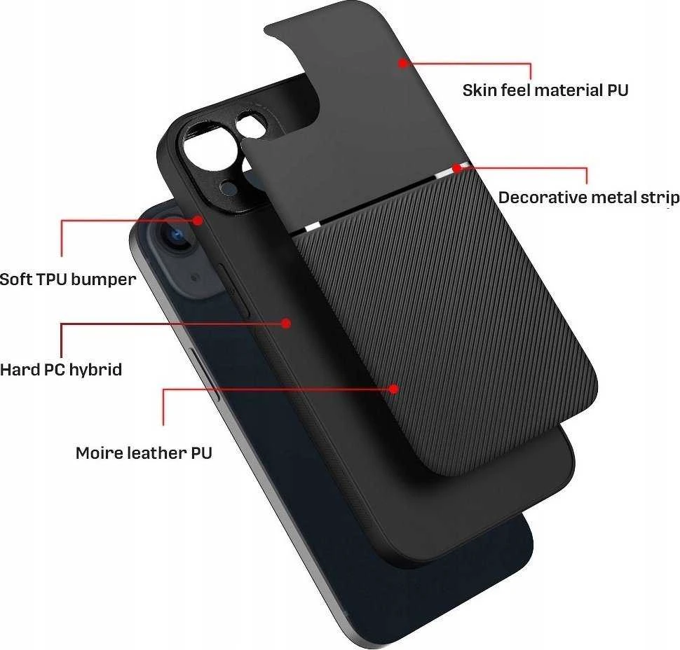 Forcell Oem NOBLE dėklas skirtas Samsung Galaxy A12 / M12 juodos spalvos