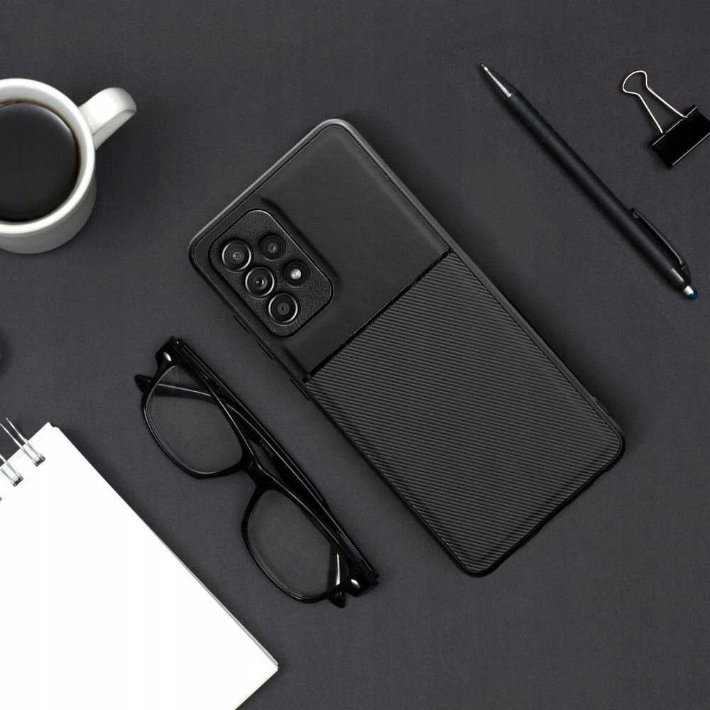 Forcell Oem NOBLE dėklas skirtas Samsung Galaxy A12 / M12 juodos spalvos