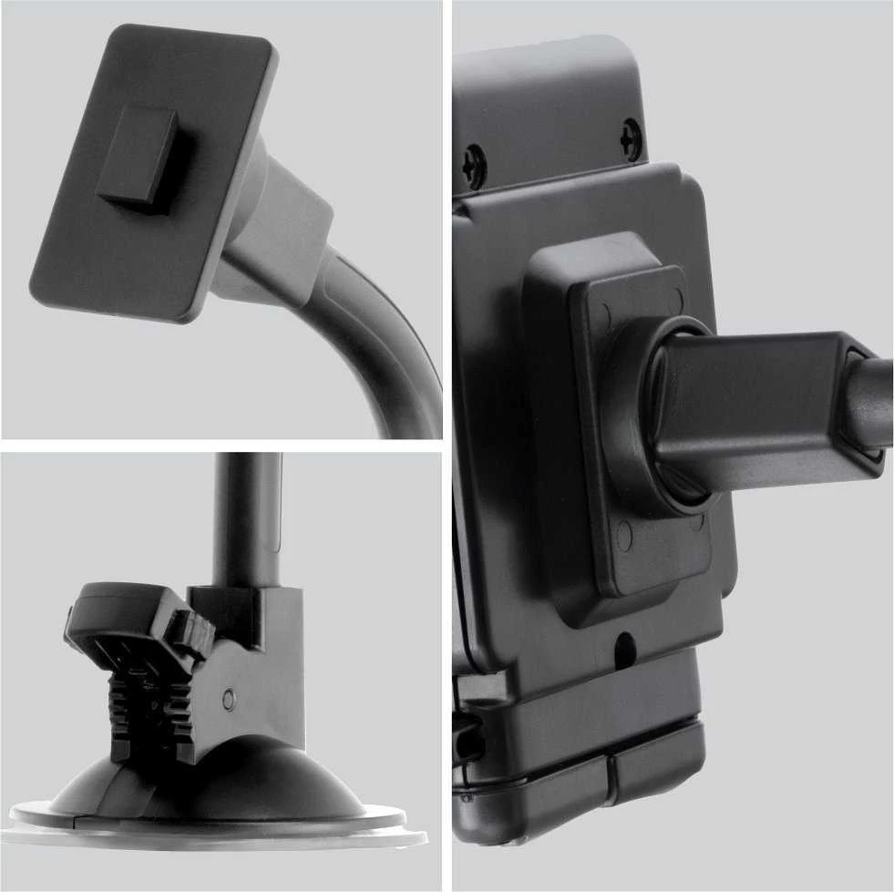 Automobilinis telefono laikiklis Forcell F-Grip Regular 27 cm priekinis stiklas / prietaisų skydelis / oro išleidimo anga, juodas