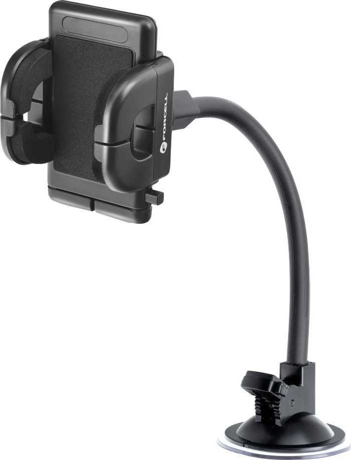 Automobilinis telefono laikiklis Forcell F-Grip Regular 27 cm priekinis stiklas / prietaisų skydelis / oro išleidimo anga, juodas