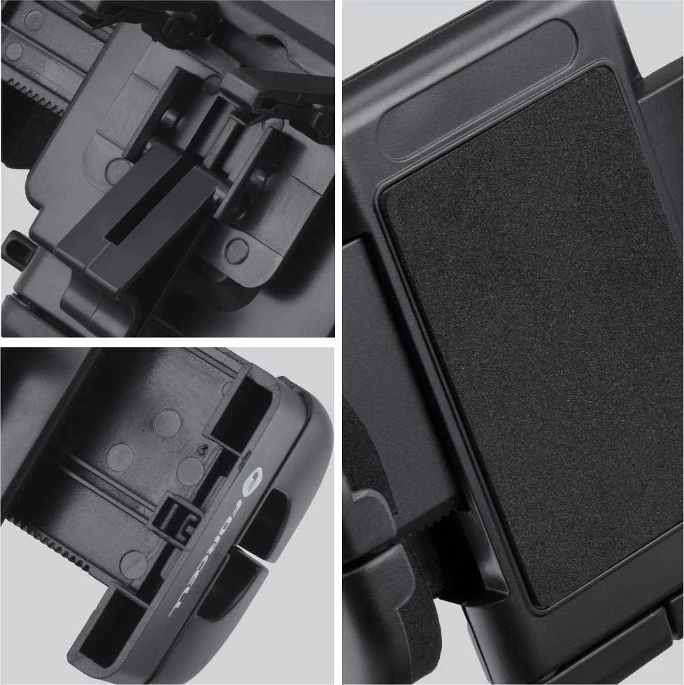 Automobilinis telefono laikiklis Forcell F-Grip Regular 27 cm priekinis stiklas / prietaisų skydelis / oro išleidimo anga, juodas