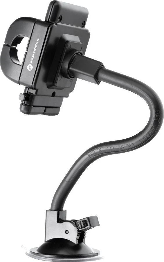 Automobilinis telefono laikiklis Forcell F-Grip Regular 27 cm priekinis stiklas / prietaisų skydelis / oro išleidimo anga, juodas