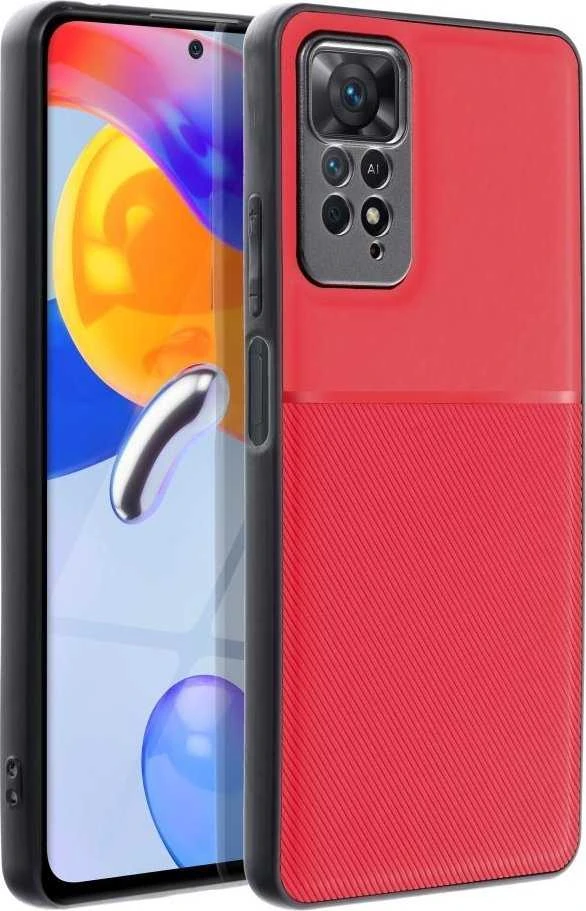 Forcell Oem NOBLE dėklas skirtas Xiaomi Redmi Note 11 Pro / 11 Pro 5G red