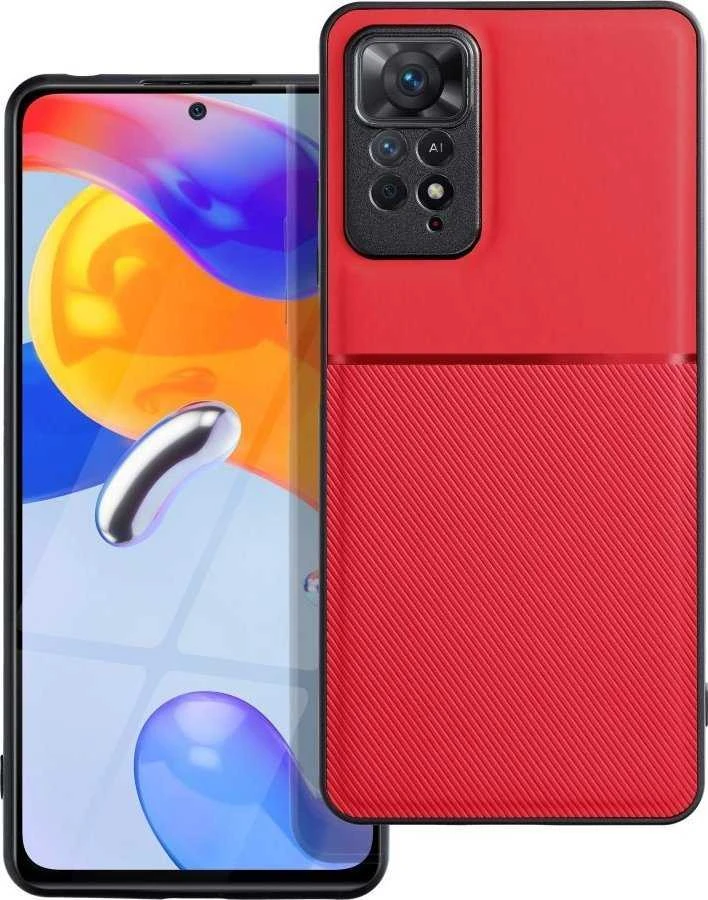 Forcell Oem NOBLE dėklas skirtas Xiaomi Redmi Note 11 Pro / 11 Pro 5G red