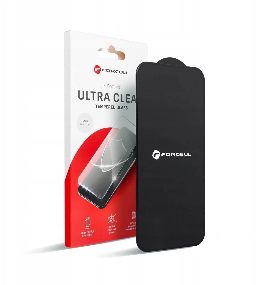 Grūdintas stiklas Samsung S26 Forcell Ultra Clear Glass, juodas (veikiantis skaitytuvas)