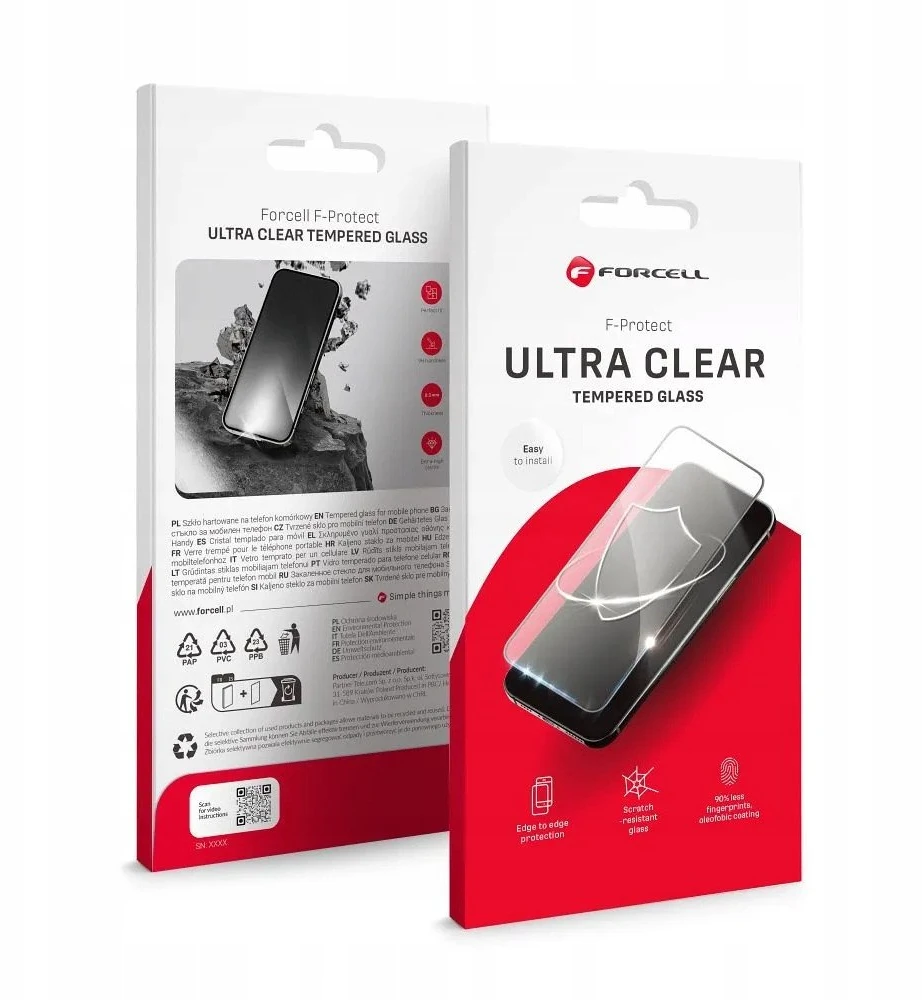 Forcell Ultra Clear Glass - skirtas Xiaomi Redmi Note 14 4G / Redmi Note 14 5G juodas