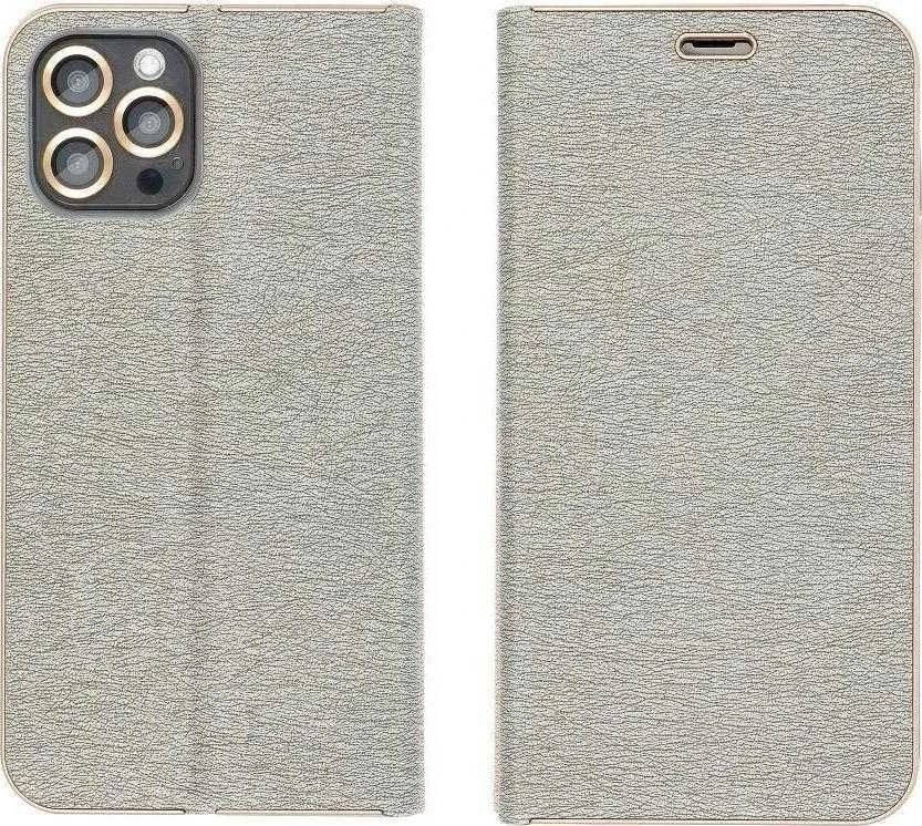 Dėklas Forcell Oem LUNA Book Gold skirtas Samsung Galaxy A53 5G sidabro spalvos