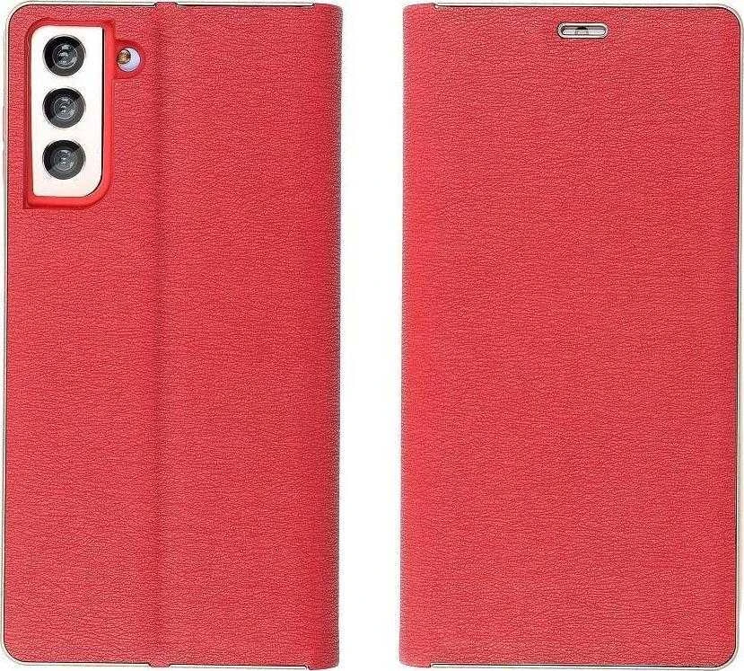 Forcell OEM LUNA Book auksinis dėklas Samsung Galaxy A53 5G raudonas