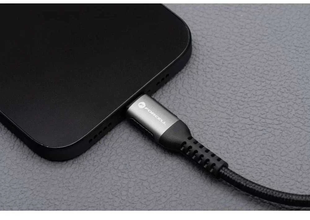 USB A į USB C laidas Forcell F-Energy QC4.0 3A 66W Cafule 3 m C256 juodas