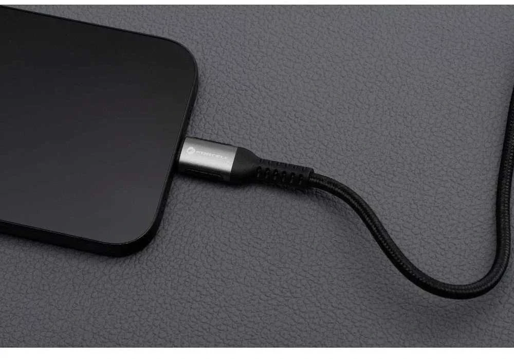 USB A į USB C laidas Forcell F-Energy QC4.0 3A 66W Cafule 3 m C256 juodas