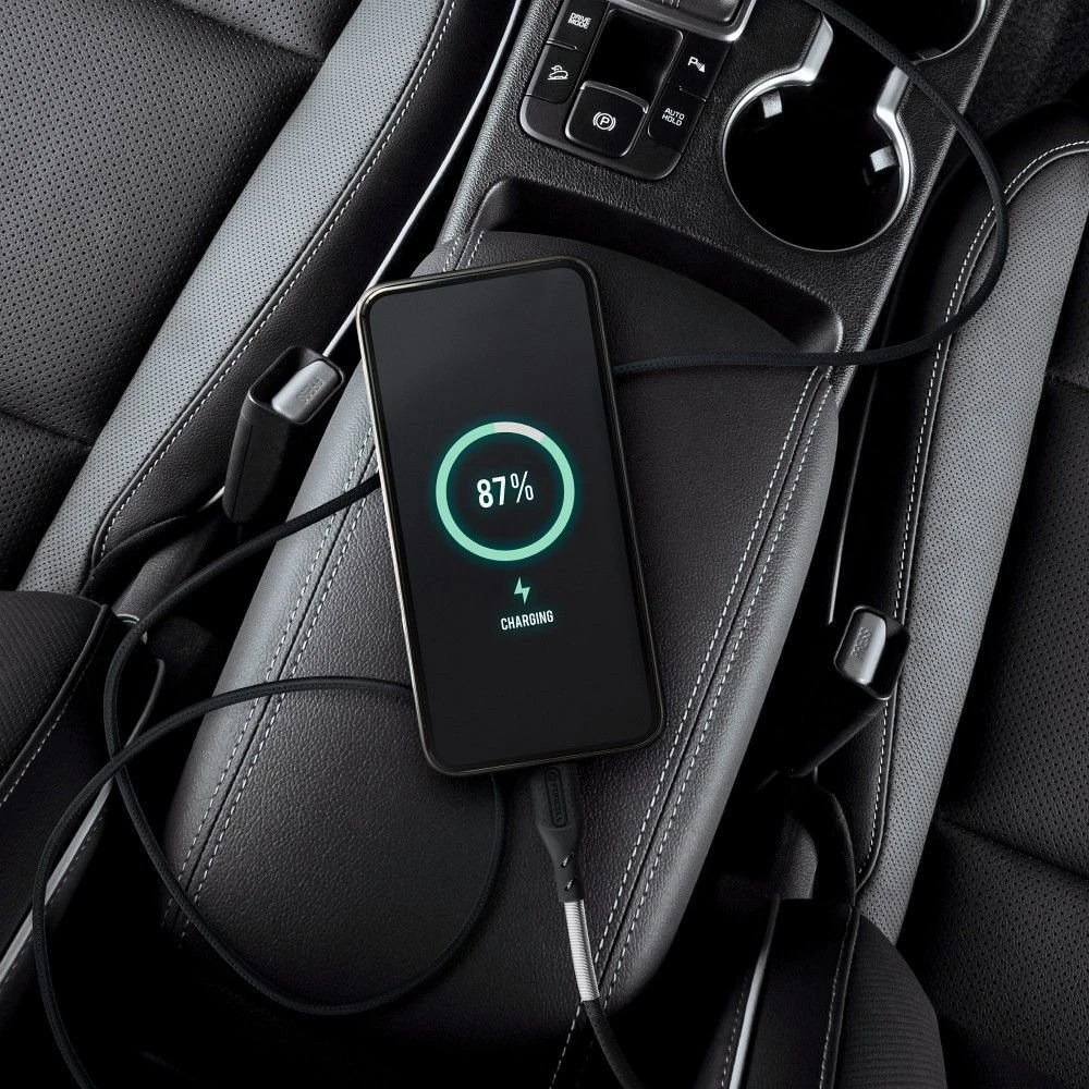USB C į USB C laidas Forcell F-Energy QC4.0 PD 5A 240W Carbon 1 m CB-05C juodas