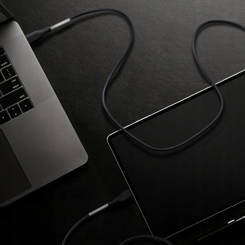 USB C į USB C laidas Forcell F-Energy QC4.0 PD 5A 240W Carbon 1 m CB-05C juodas
