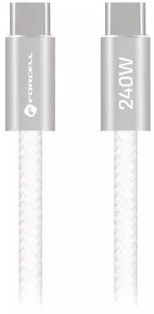 USB C į USB C laidas Forcell F-Energy QC4.0 PD 5A 240W Cafule Color 1,2 m CBN1 baltas