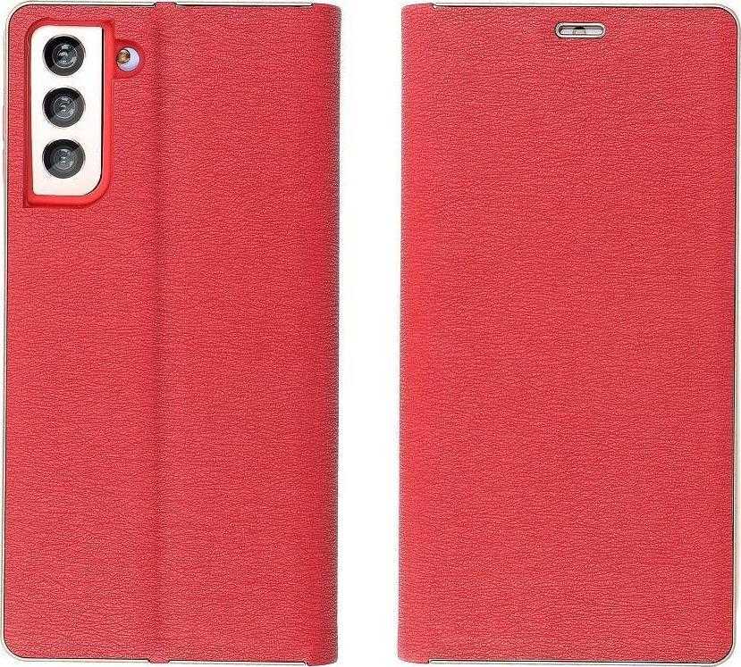Forcell OEM LUNA Book auksinis dėklas Samsung Galaxy A33 5G raudonas
