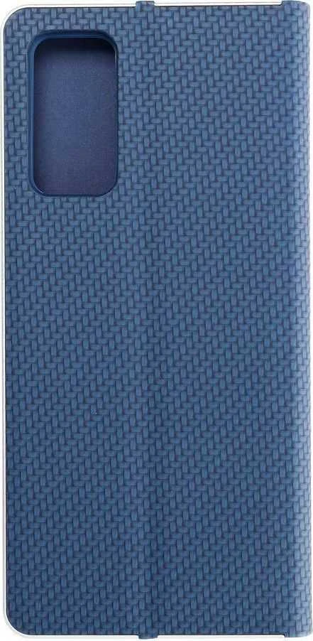 Dėklas Forcell Oem LUNA Book Carbon skirtas Samsung Galaxy S20 FE / S20 FE 5G mėlynos spalvos