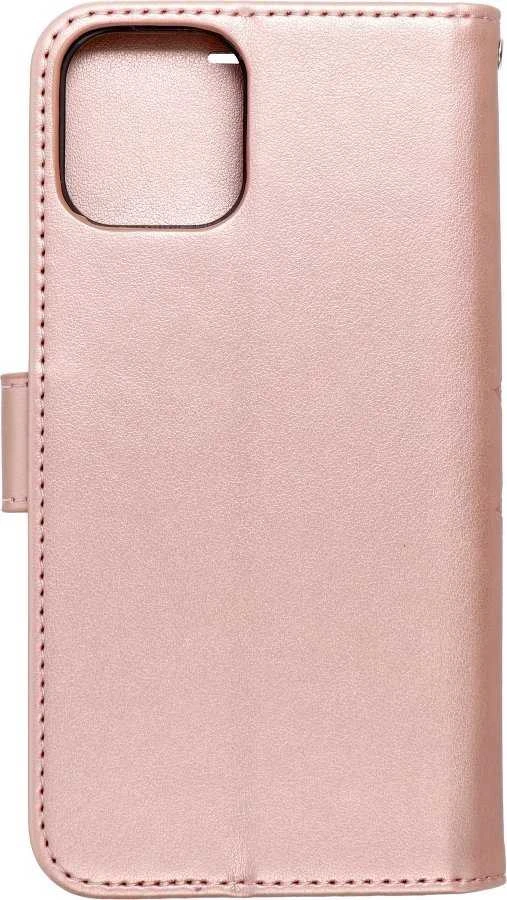 Forcell OEM atverčiamas dėklas iPhone 13 telefonui „Mezzo Book“ su mandala rožės spalvos auksiniu atverčiamu dėklu.