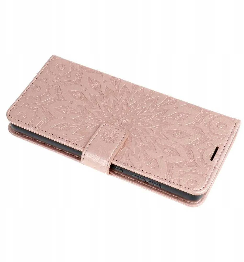 Forcell OEM atverčiamas dėklas iPhone 13 PRO MAX Mezzo Book mandala rose auksinis