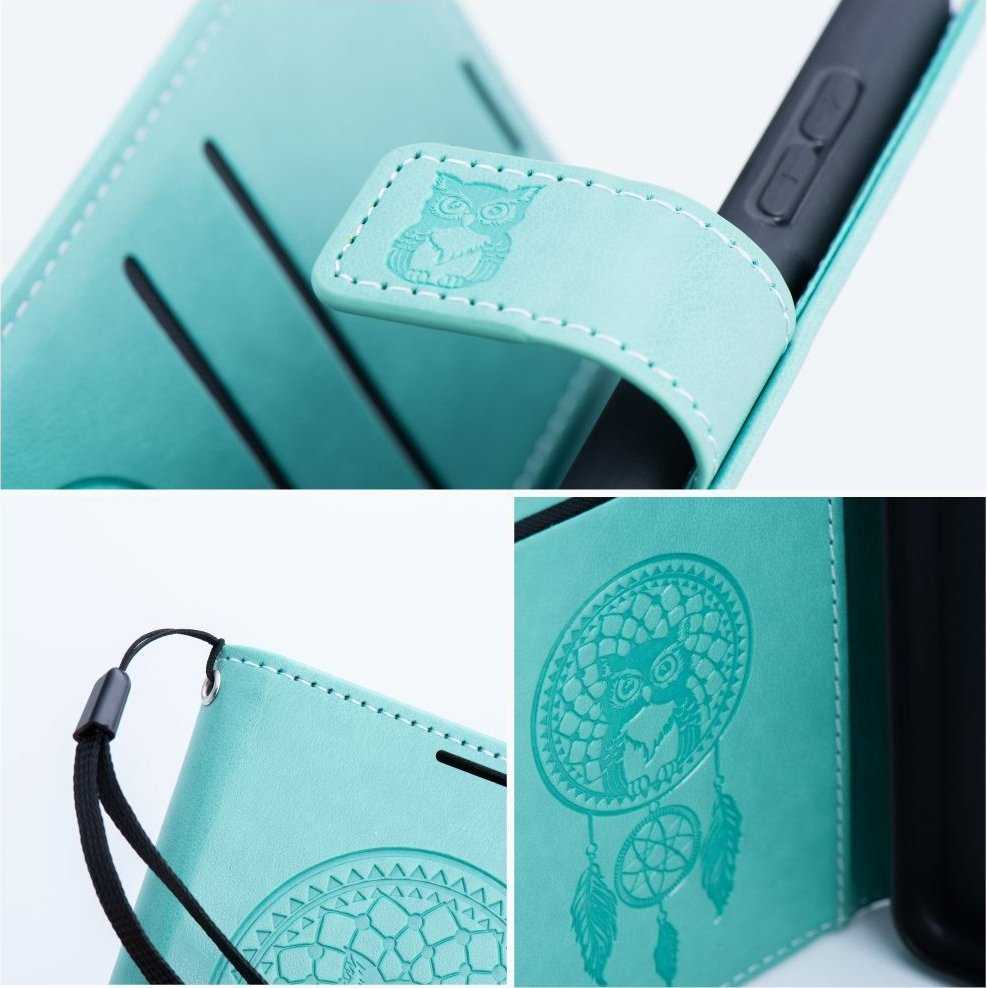 Forcell Oem MEZZO Book dėklas skirtas Samsung Galaxy A52 5G / A52 LTE ( 4G ) / A52s 5G dreamcatcher žalios spalvos