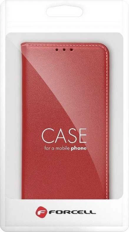Forcell OEM atverčiamas dėklas, skirtas iPhone 11 Smart Pro Book, odinis, bordo spalvos