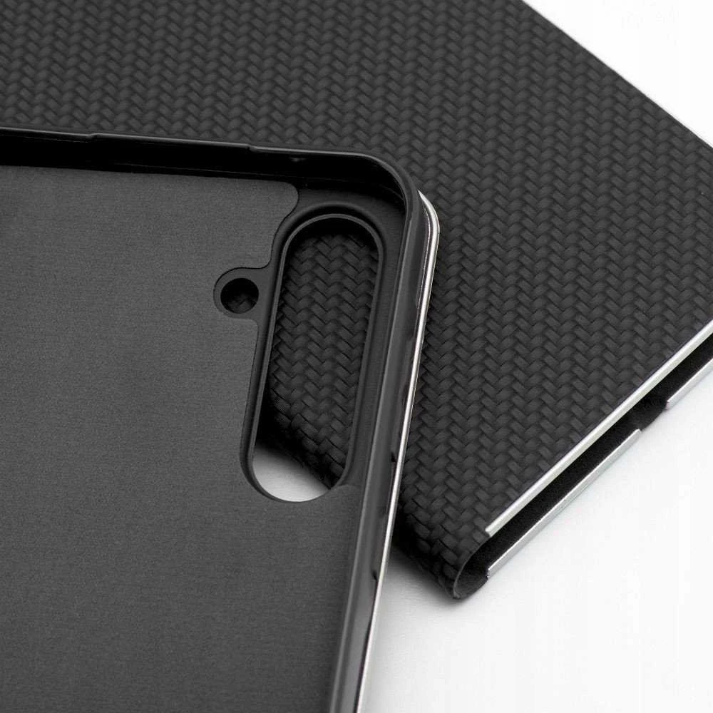 Dėklas Forcell Oem LUNA Book Carbon skirtas Xiaomi Redmi Note 14 5G juodos spalvos