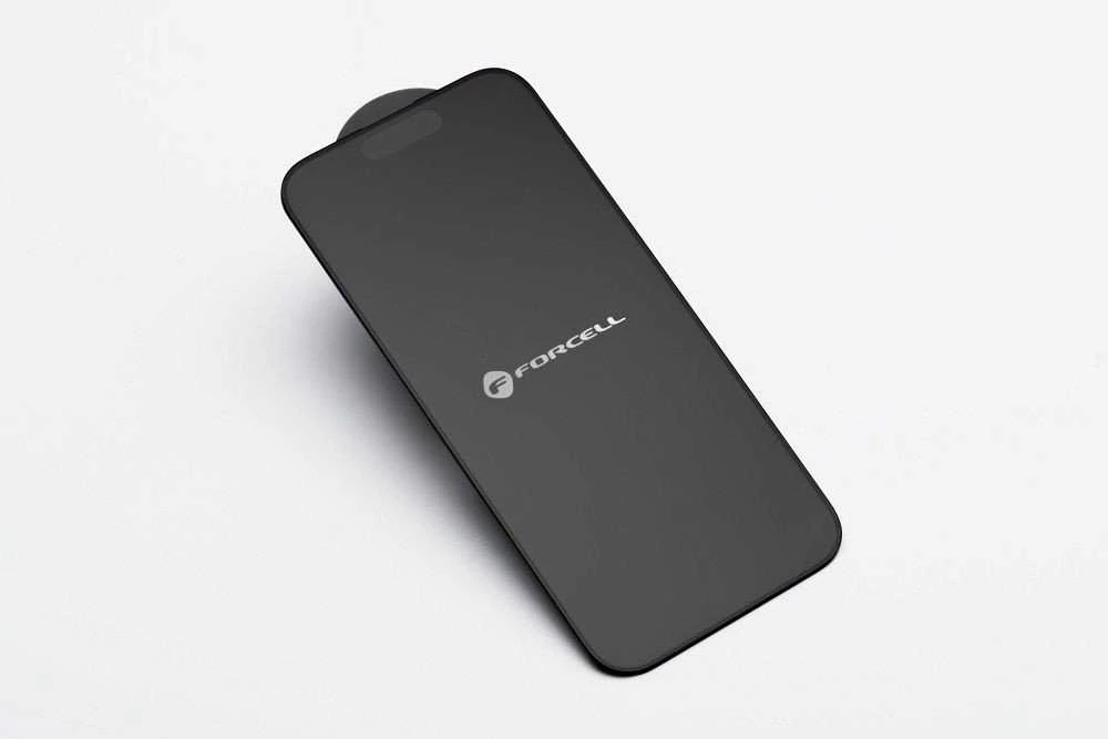 Grūdintas stiklas iPhone 15 PLUS Forcell Matt Glass juodas