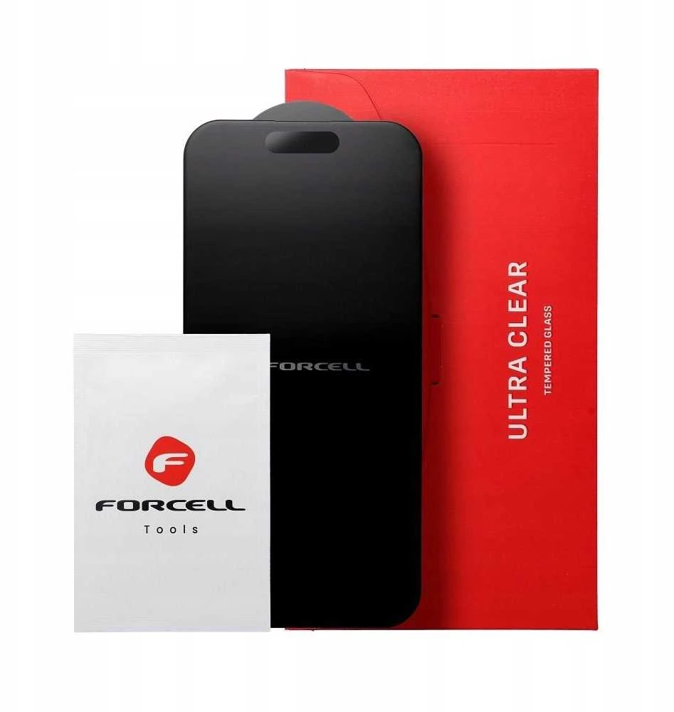 Grūdintas stiklas iPhone 14 PRO MAX Forcell matinis stiklas juodas