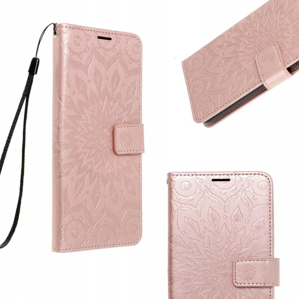 Forcell Oem MEZZO Book dėklas skirtas Samsung Galaxy A33 5G mandala rožinio aukso spalvos