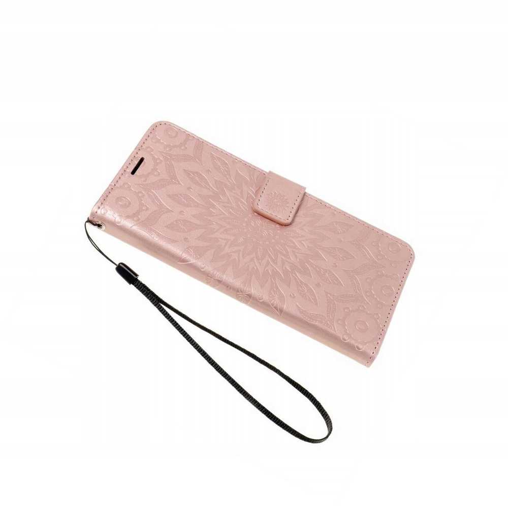 Forcell Oem MEZZO Book dėklas skirtas Samsung Galaxy S25 mandala rožinio aukso spalvos