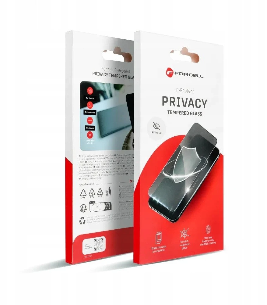 Grūdintas stiklas iPhone 16 Forcell Privacy Glass juodas
