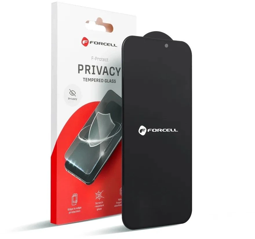 Grūdintas stiklas iPhone 16 Forcell Privacy Glass juodas