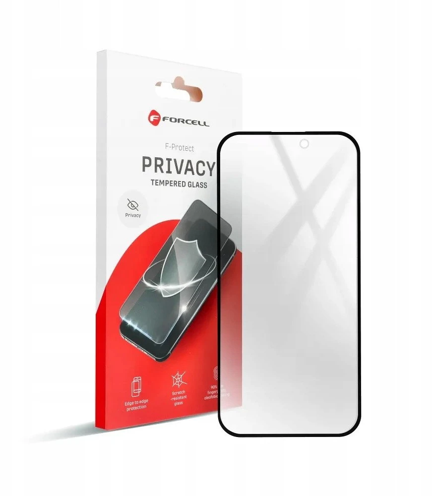 Grūdintas stiklas iPhone 16 Forcell Privacy Glass juodas