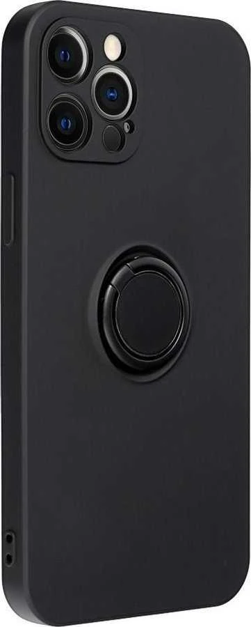 Dėklas Forcell Oem Case for iPhone 12 PRO MAX Silicone Ring juodas