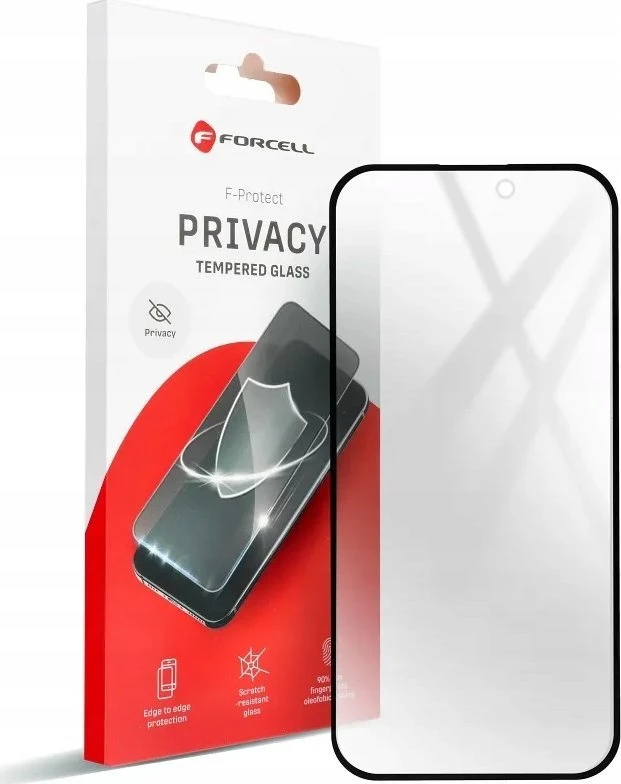 Grūdintas stiklas iPhone 12 / 12 PRO Forcell Privacy Glass juodas