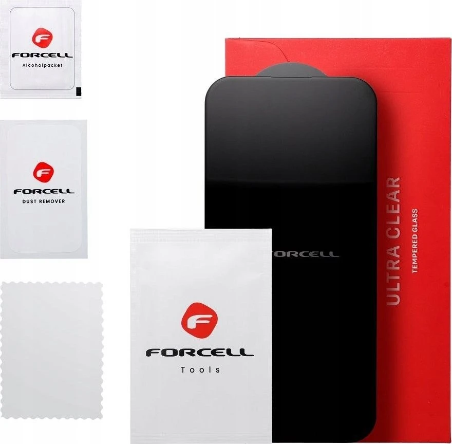 Forcell Ultra Clear Glass - skirtas Samsung Galaxy A15 4G / A15 5G / M15 juodas