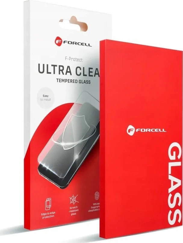 Grūdintas stiklas iPhone 14 PRO Forcell Ultra Clear Glass juodas