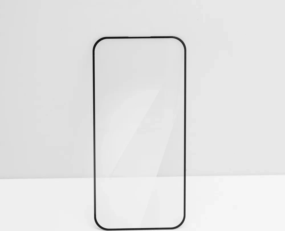 Grūdintas iPhone 15 PLUS stiklas Forcell Ultra Clear Glass juodas