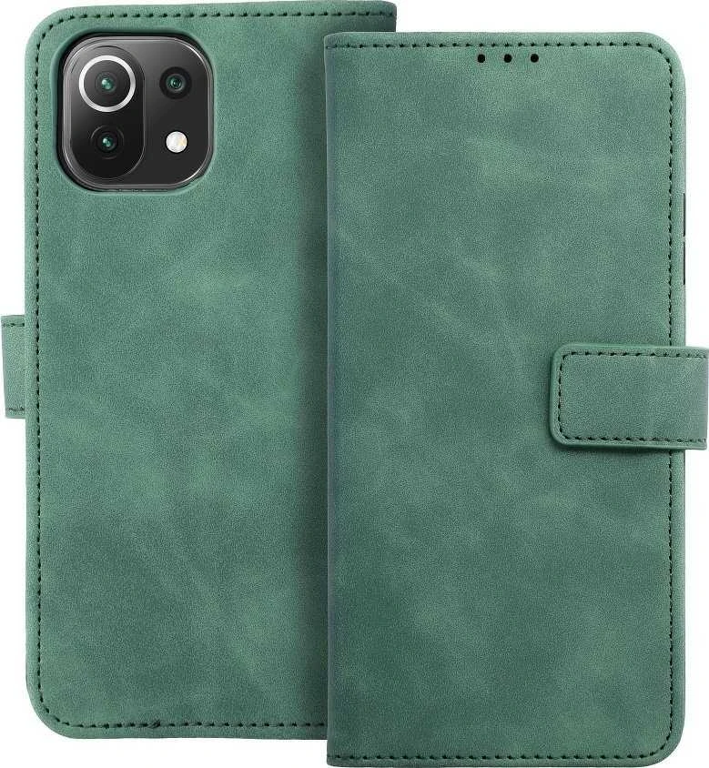 Forcell Oem TENDER Book Dėklas skirtas Xiaomi Mi 11 Lite 5G / Mi 11 Lite LTE ( 4G ) / Mi 11 Lite NE žalios spalvos